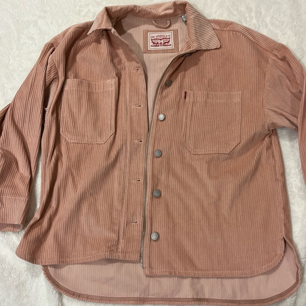Levi's Pink Button Corduroy Shacket - image 1
